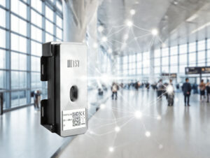 IoT gateway device installed in airport ceiling infrastructure